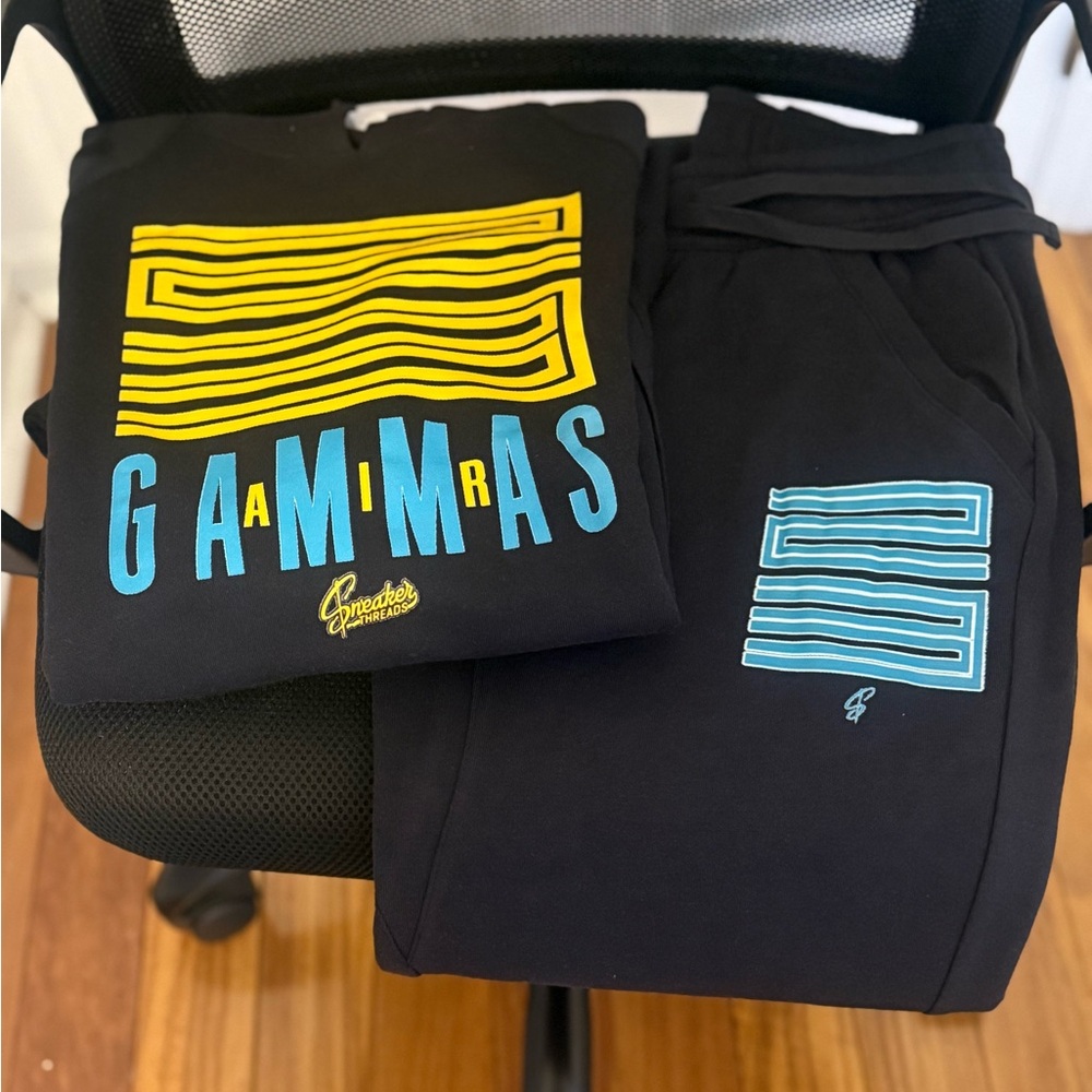 Black Graphic Sweatshirt and Joggers Set